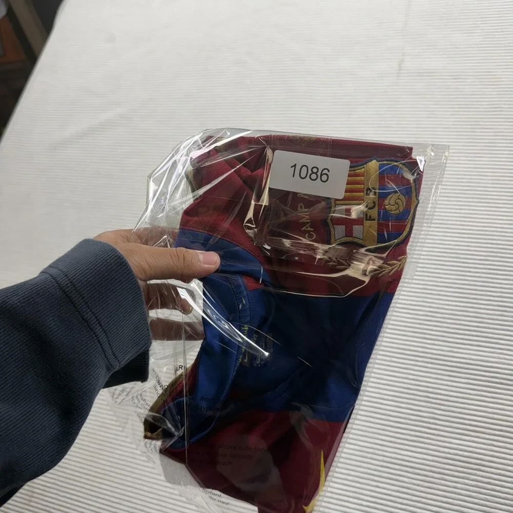 FC Barcelona Jersey 2007 Mens Medium Blue Red Soccer Nike UNICEF Camp Messi 19